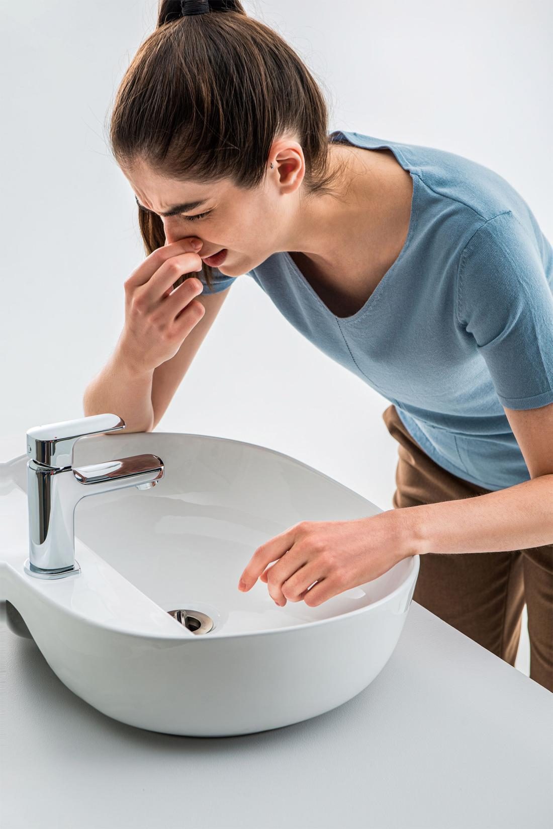 A clean bathroom free of sewer smell